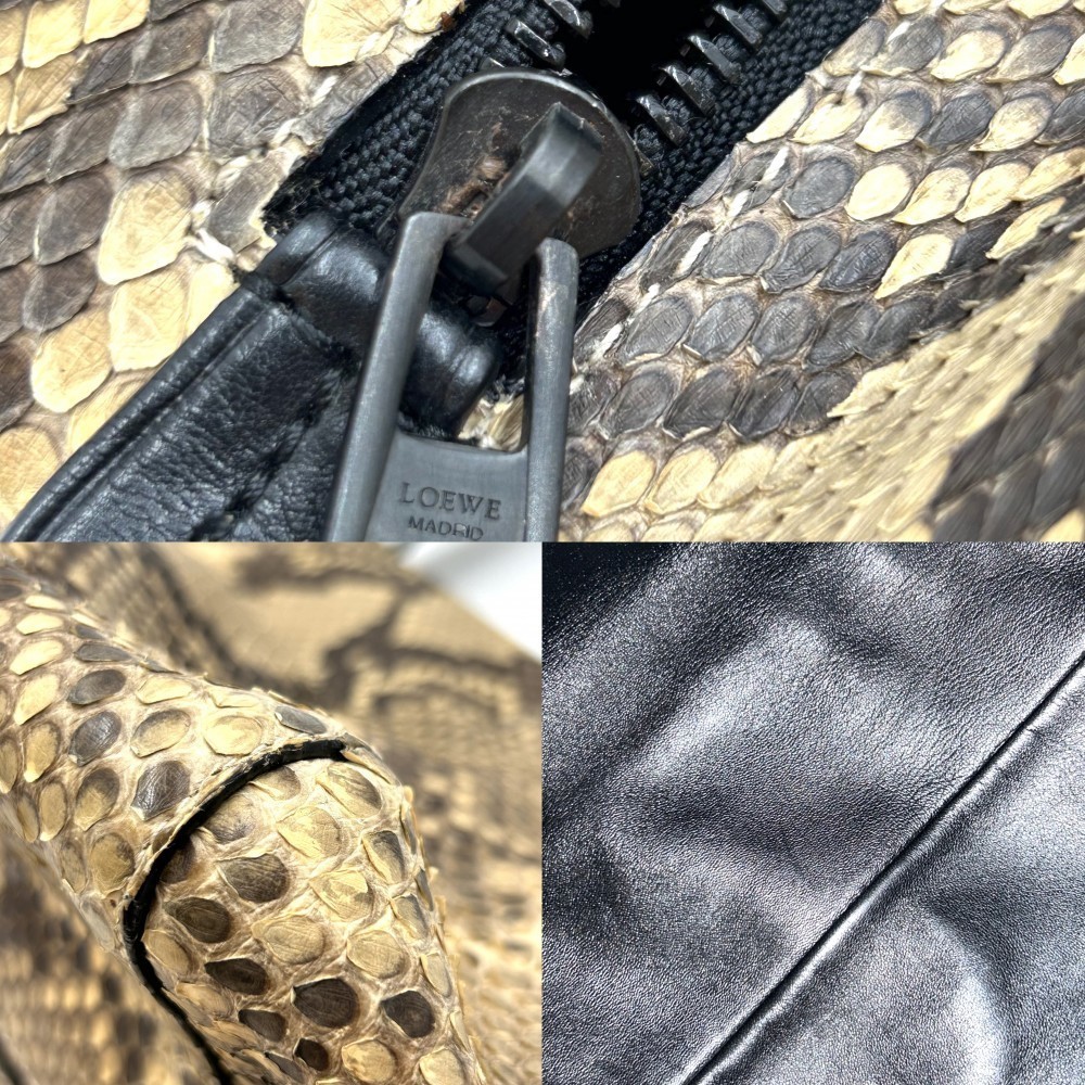 Loewe Handbag Anagram Mini Bag Python Leather Bro… - image 6